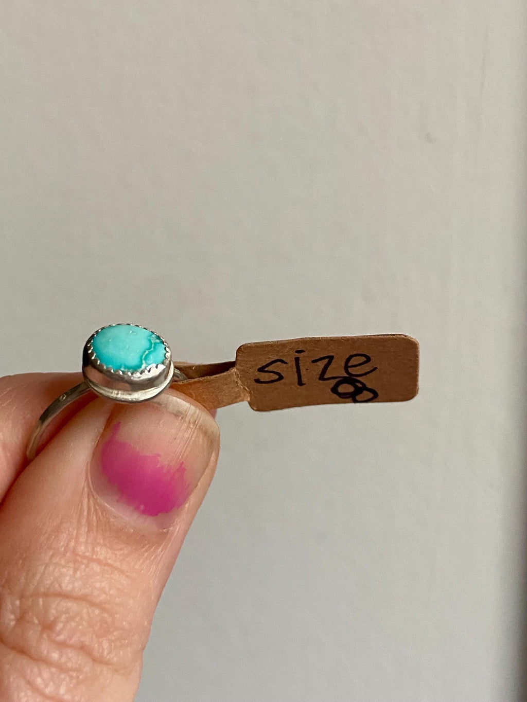 White Water Turquoise Ring - Size 8