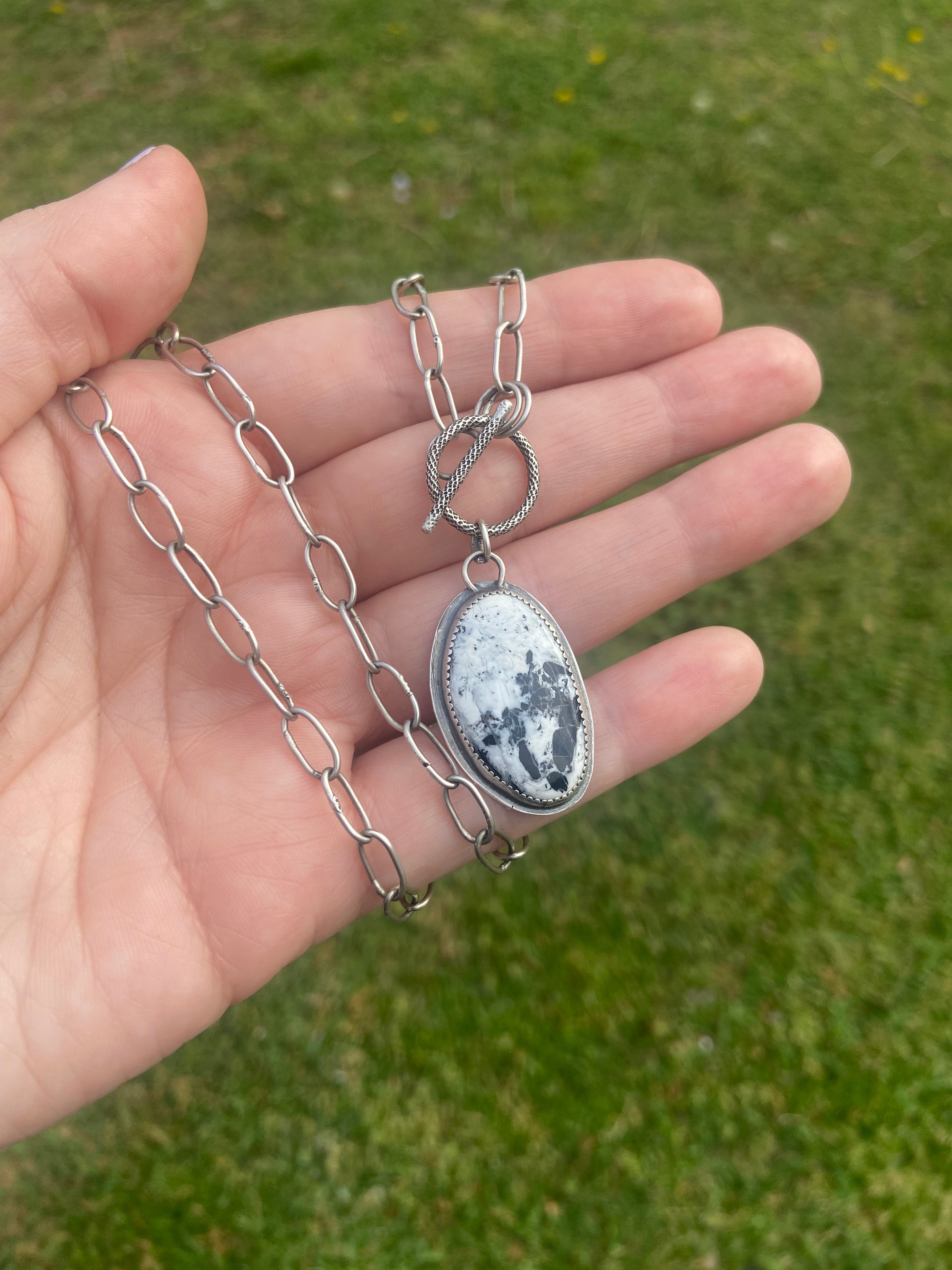 White Buffalo toggle necklace