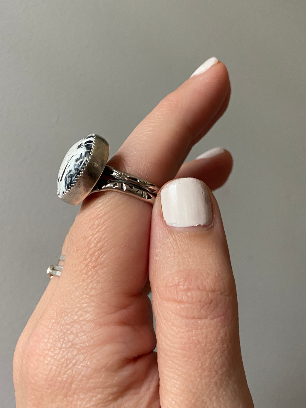 White Buffalo adjustable ring