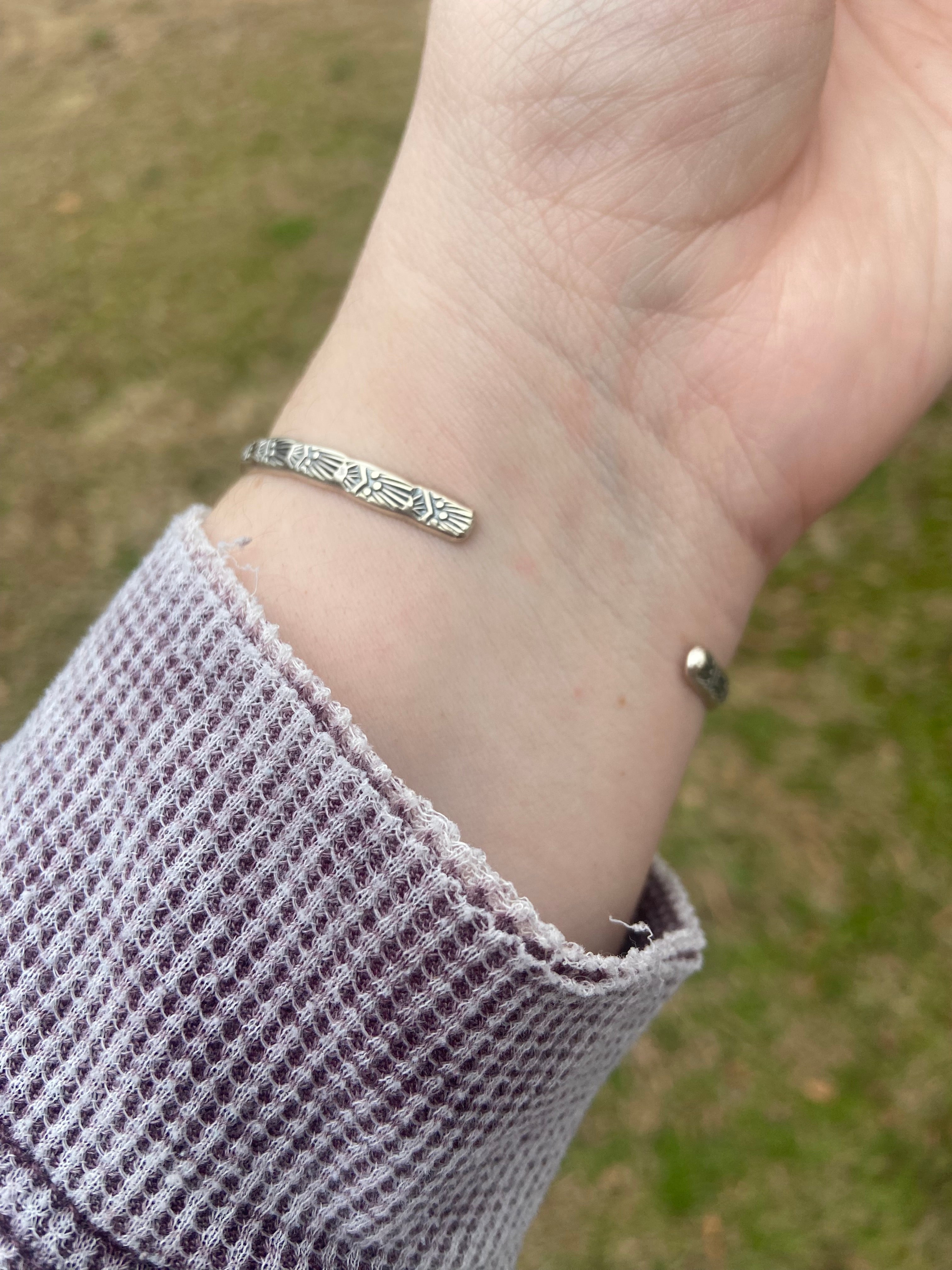 White Buffalo stacking cuff