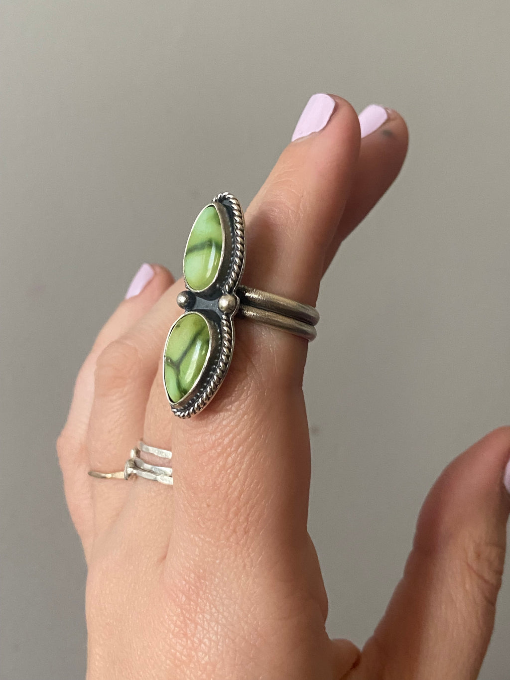 Sonoran Gold two stone ring
