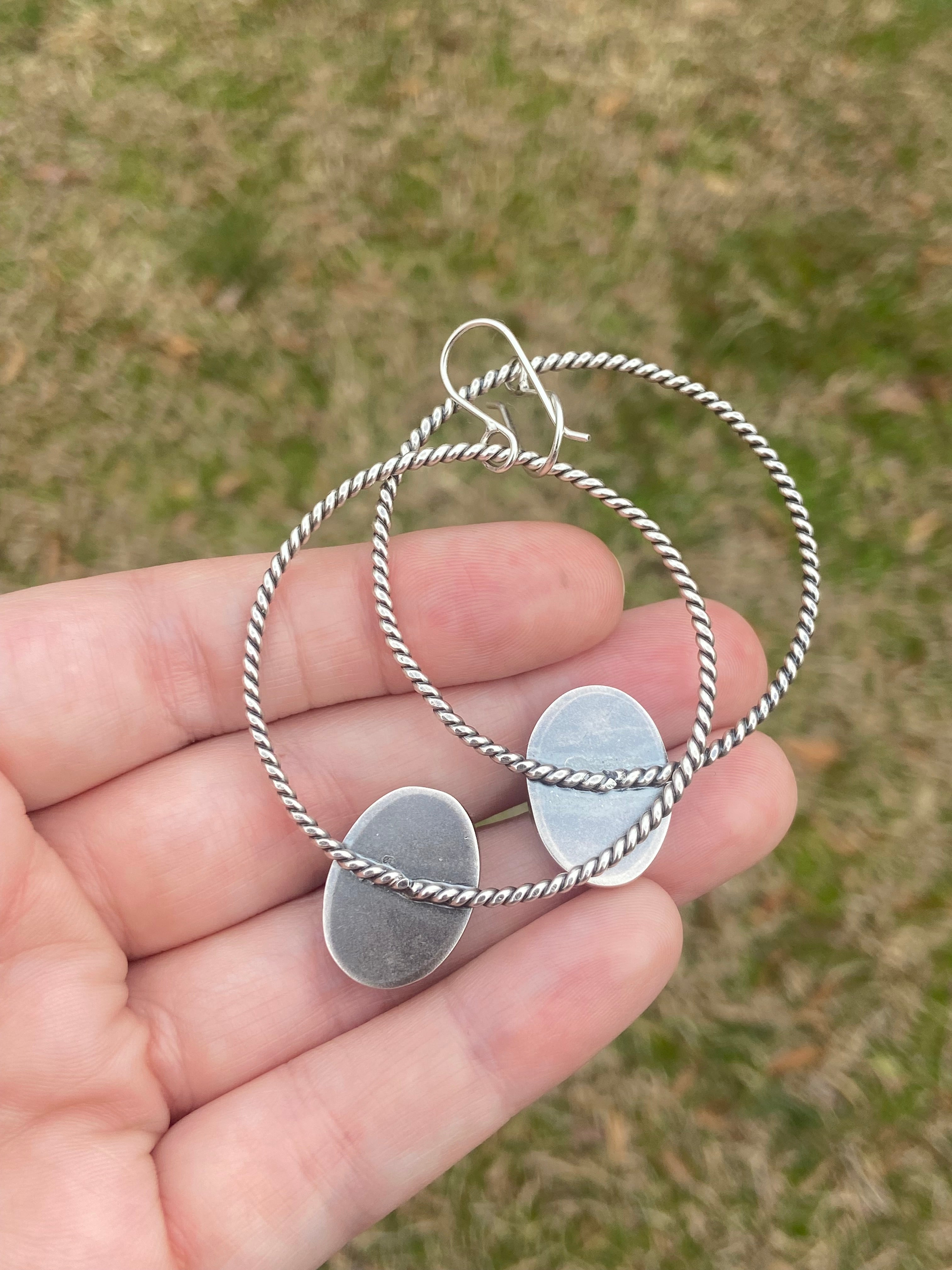 Blue Moon turquoise rope hoops