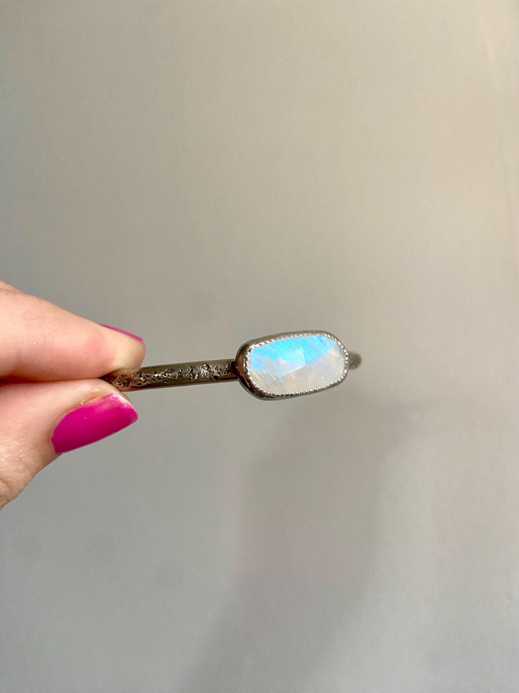 Rainbow Moonstone Cuff - Petite