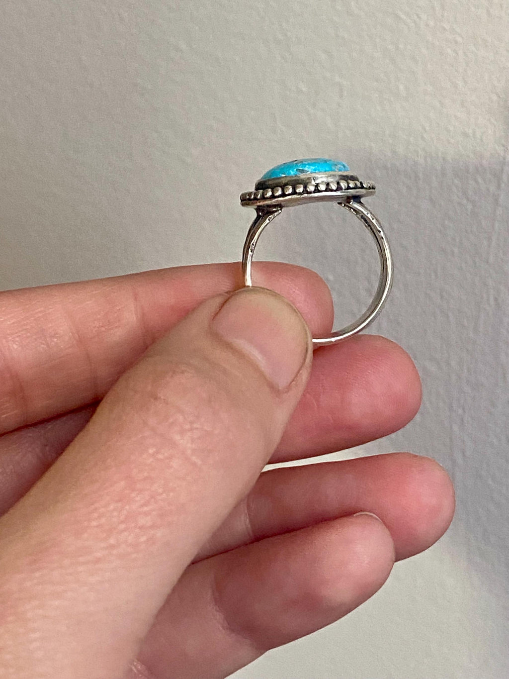 Sonoran Rose Turquoise Ring - Size 8.5