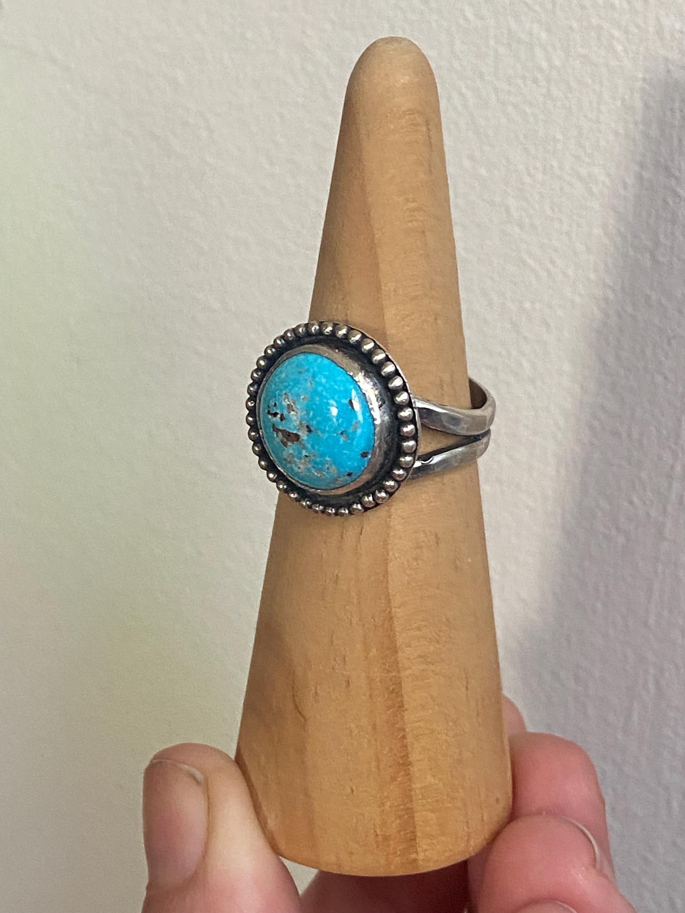 Sonoran Rose Turquoise Ring - Size 8.5