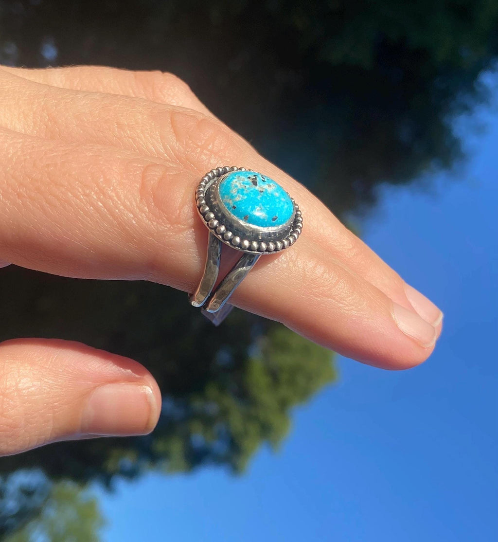 Sonoran Rose Turquoise Ring - Size 8.5