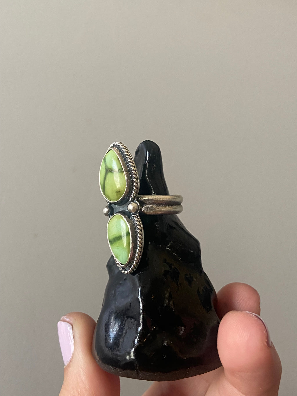 Sonoran Gold two stone ring