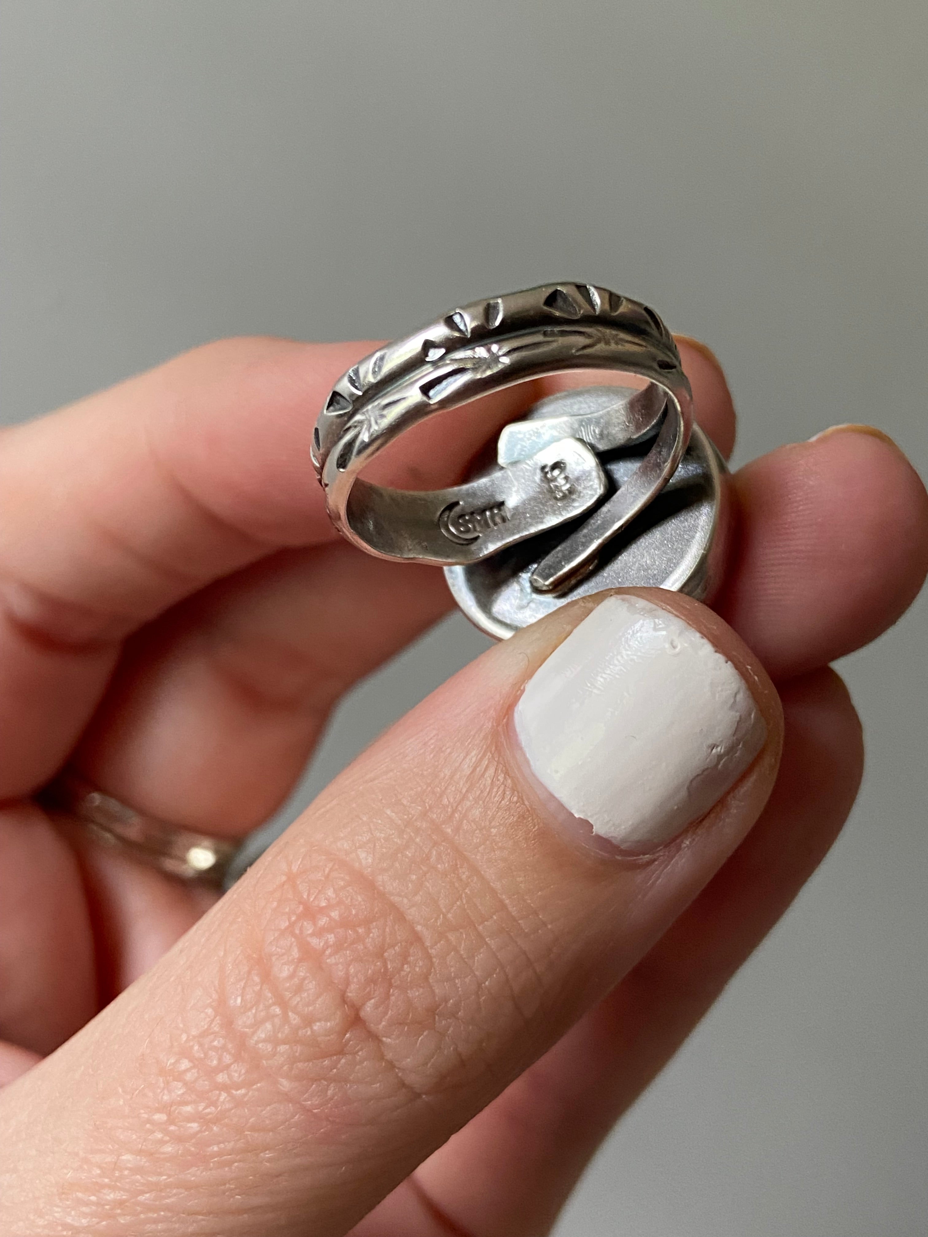 White Buffalo adjustable ring