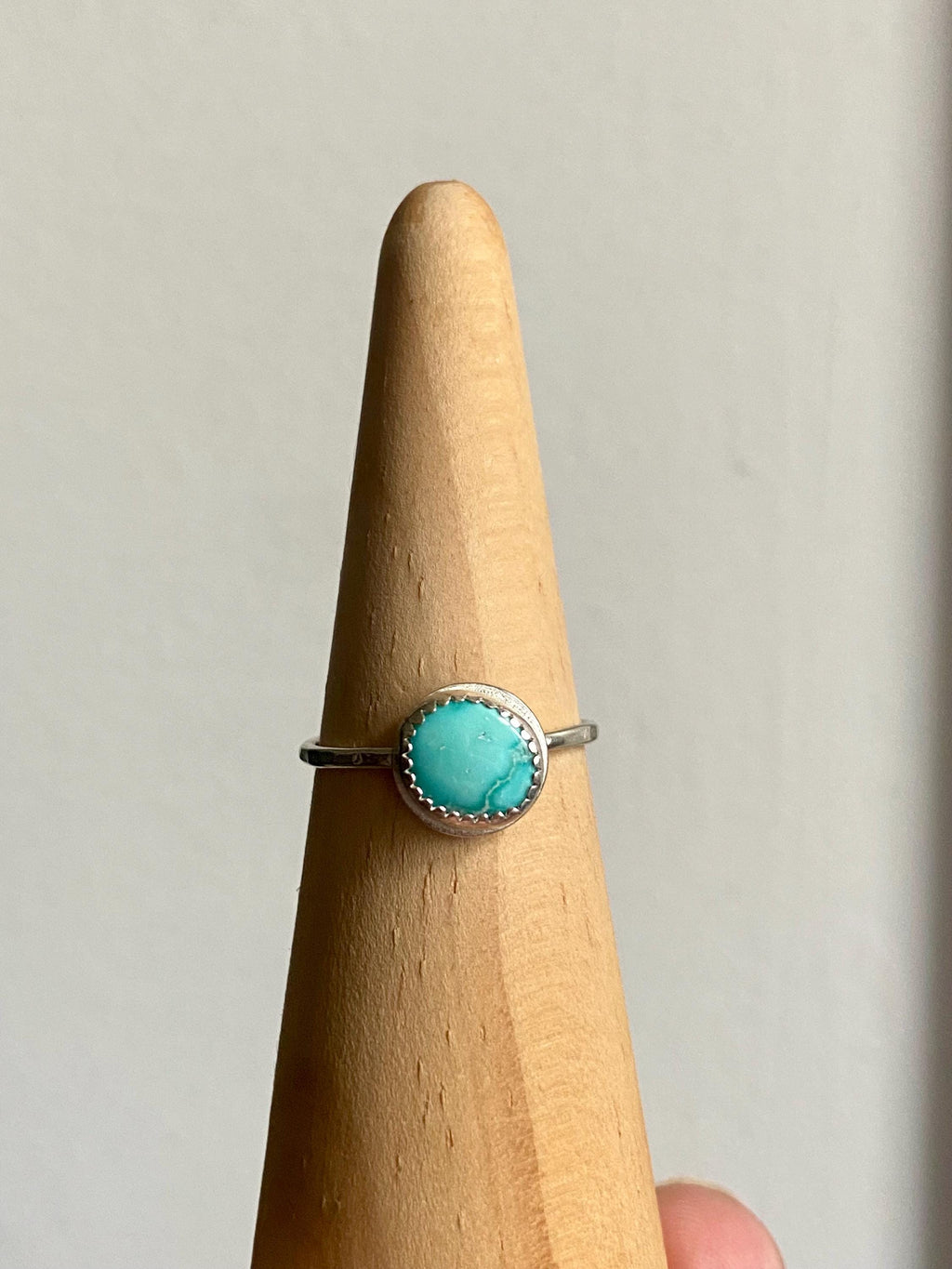 White Water Turquoise Ring - Size 8