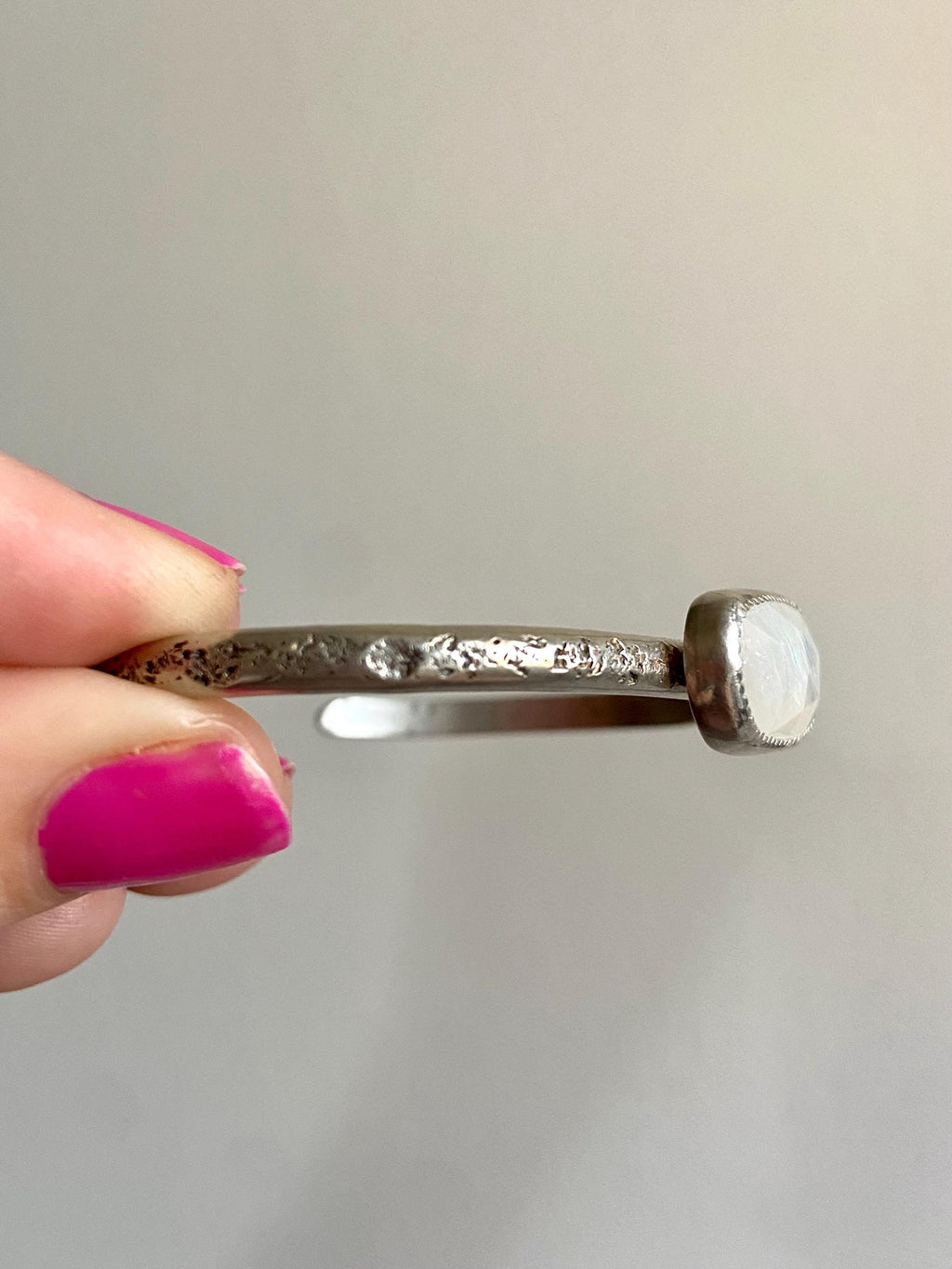 Rainbow Moonstone Cuff - Petite