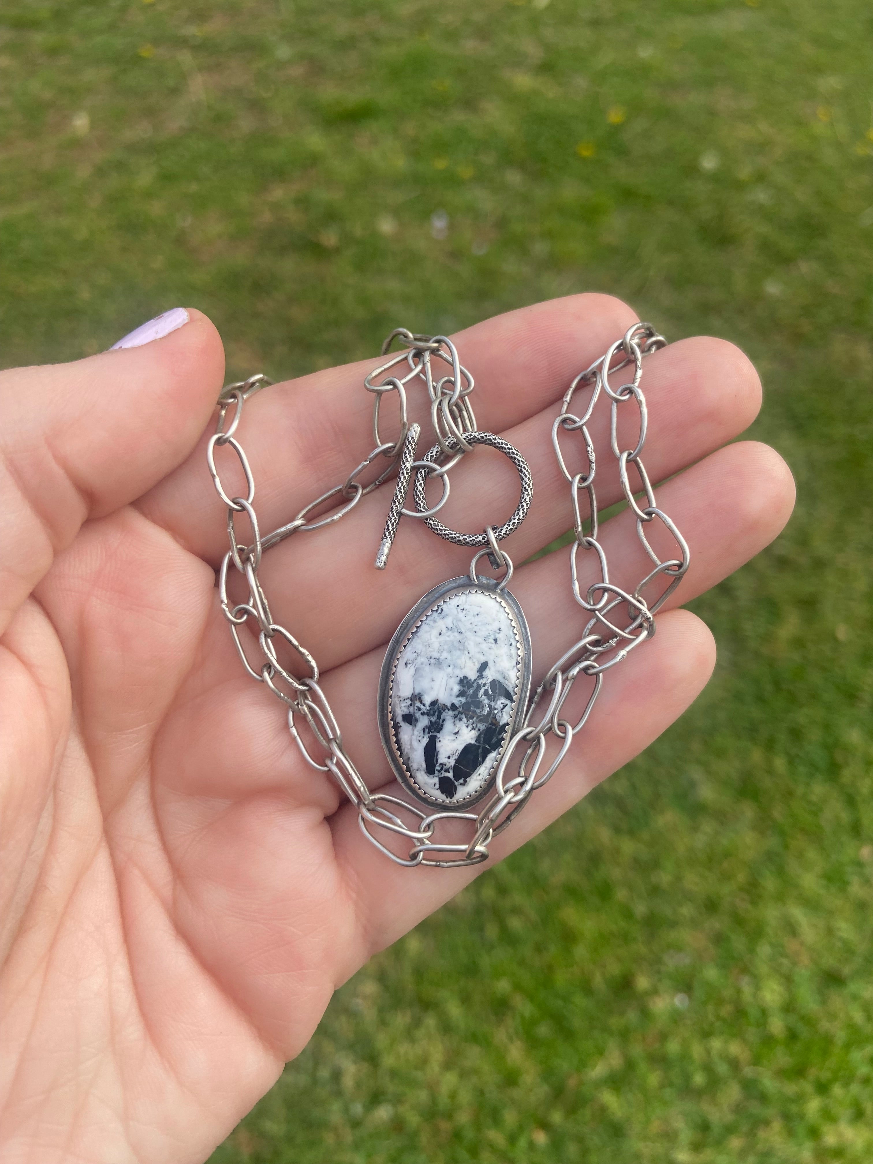 White Buffalo toggle necklace