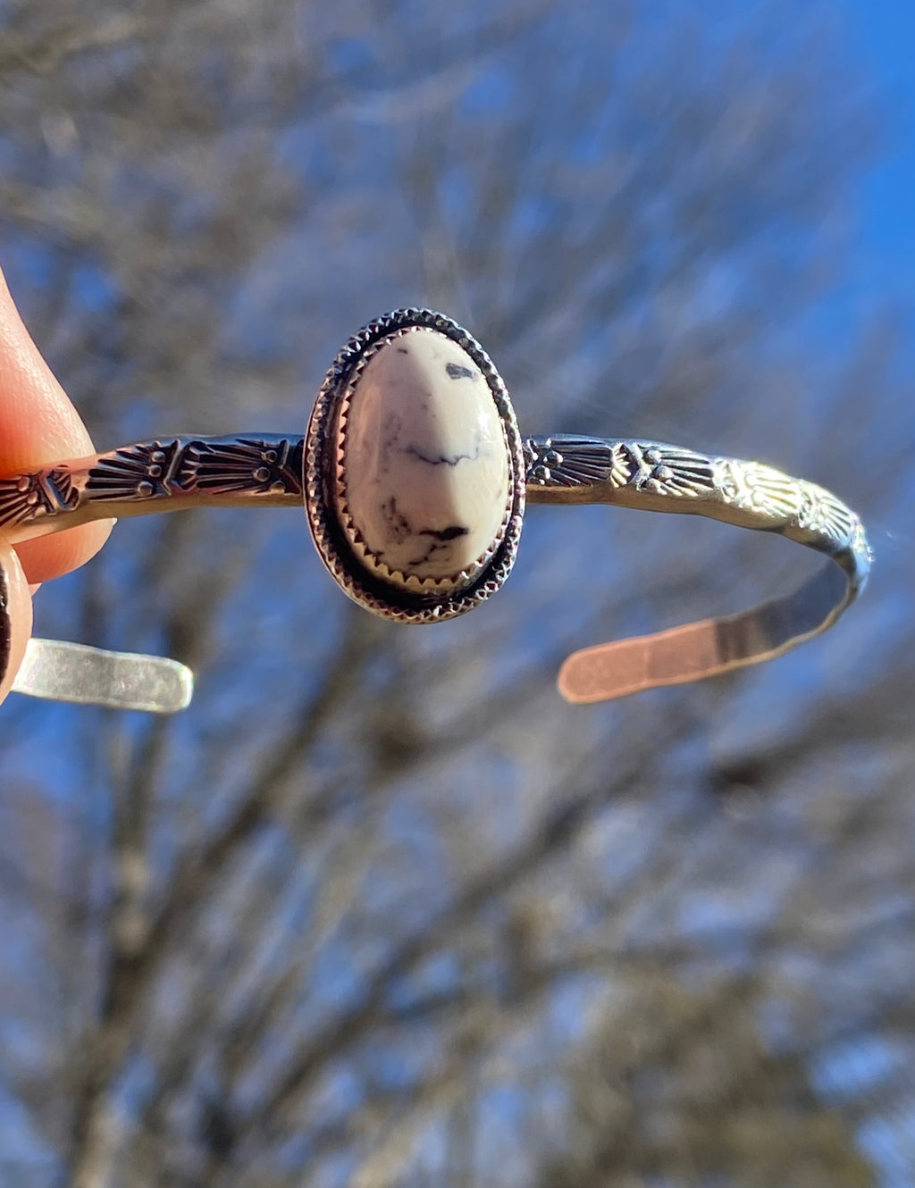 White Buffalo stacking cuff