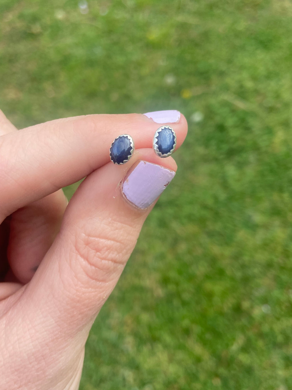 Star Sapphire mini studs