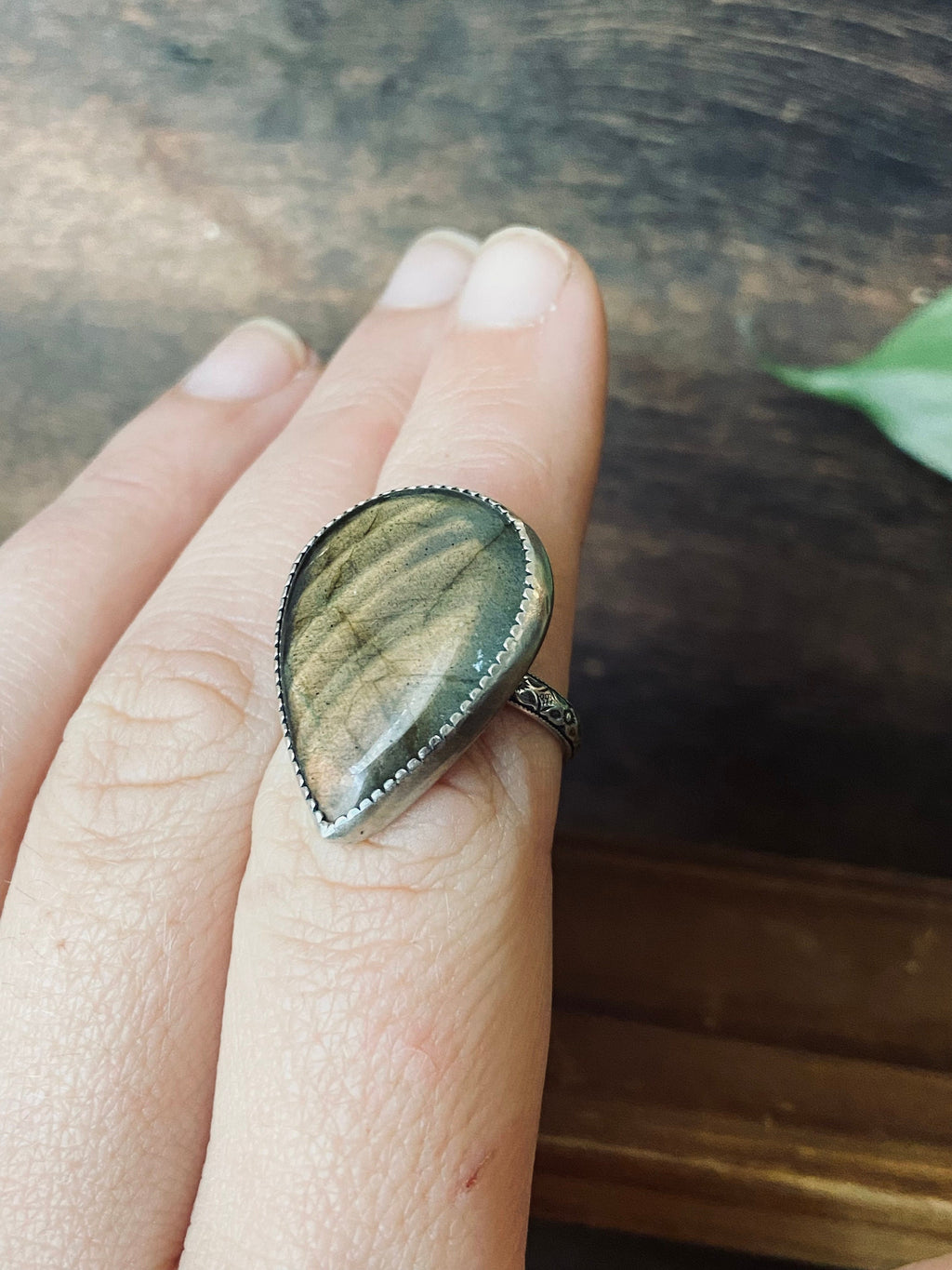 Sunset Labradorite Ring - Size 7.25