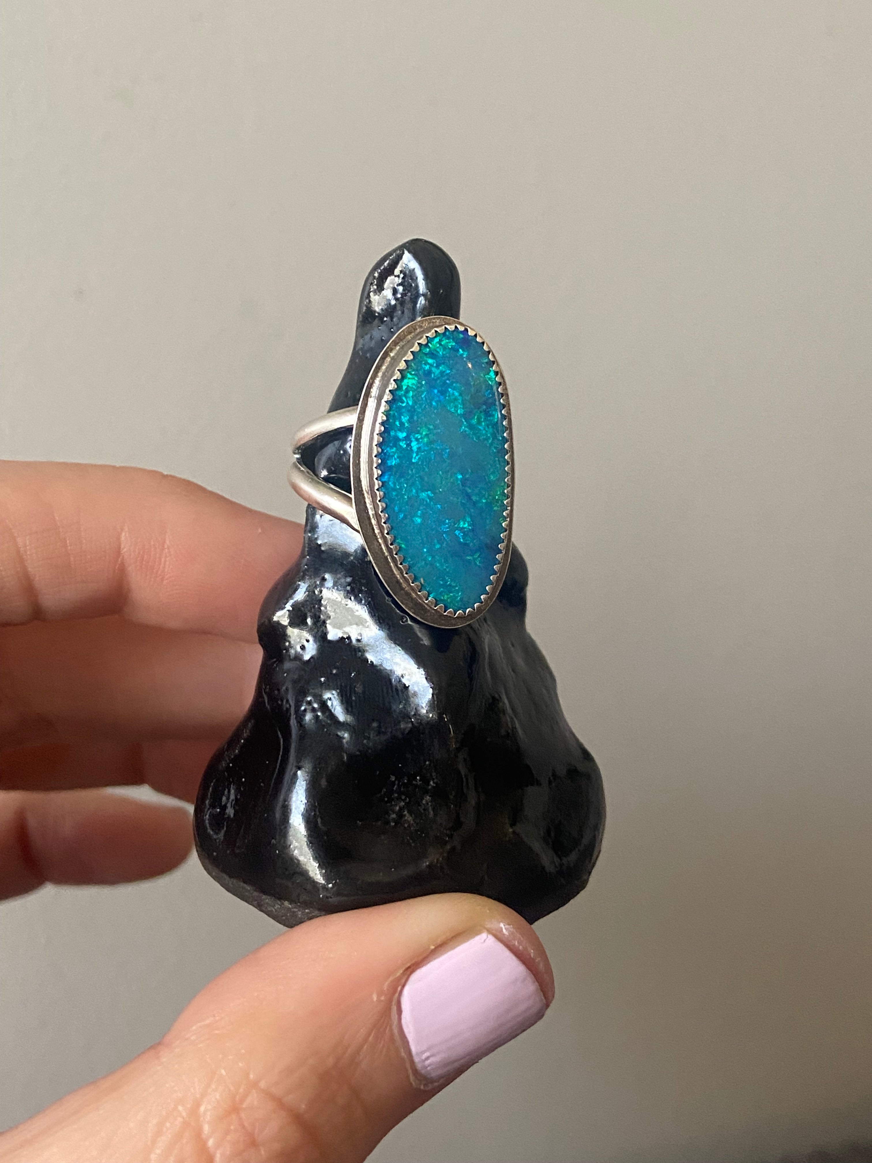 Australian Opal adjustable ring