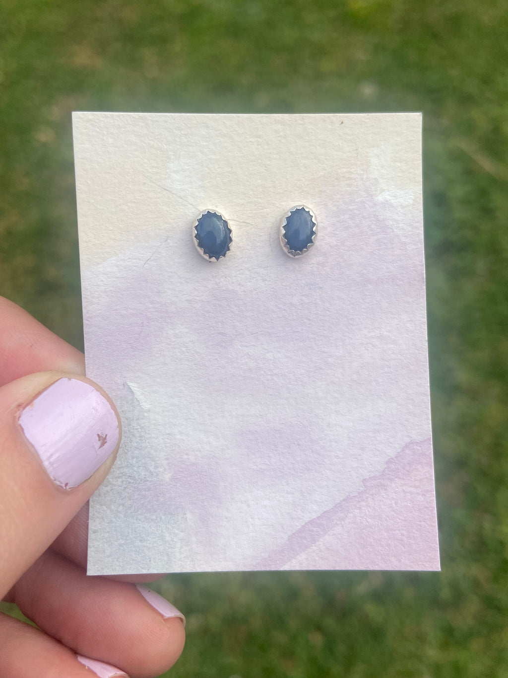 Star Sapphire mini studs