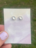 Rainbow Moonstone mini studs