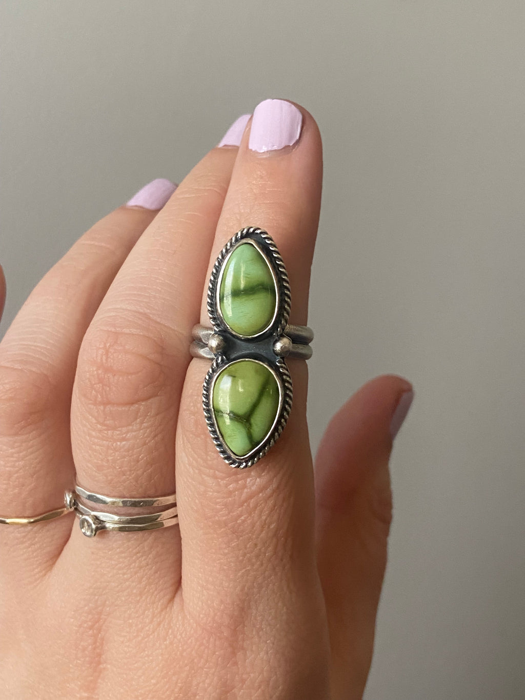 Sonoran Gold two stone ring