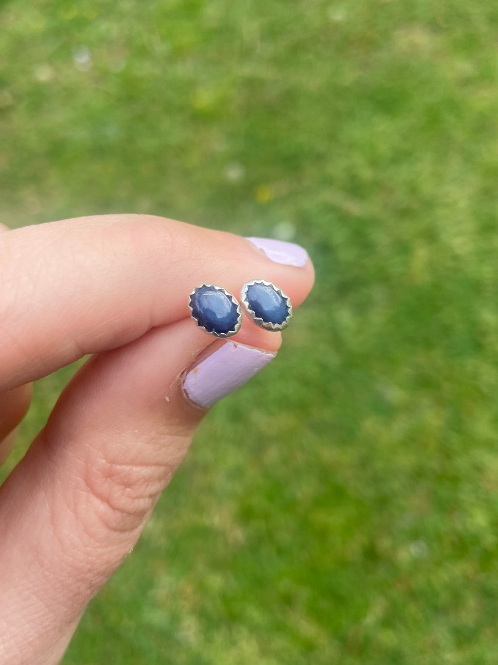 Star Sapphire mini studs