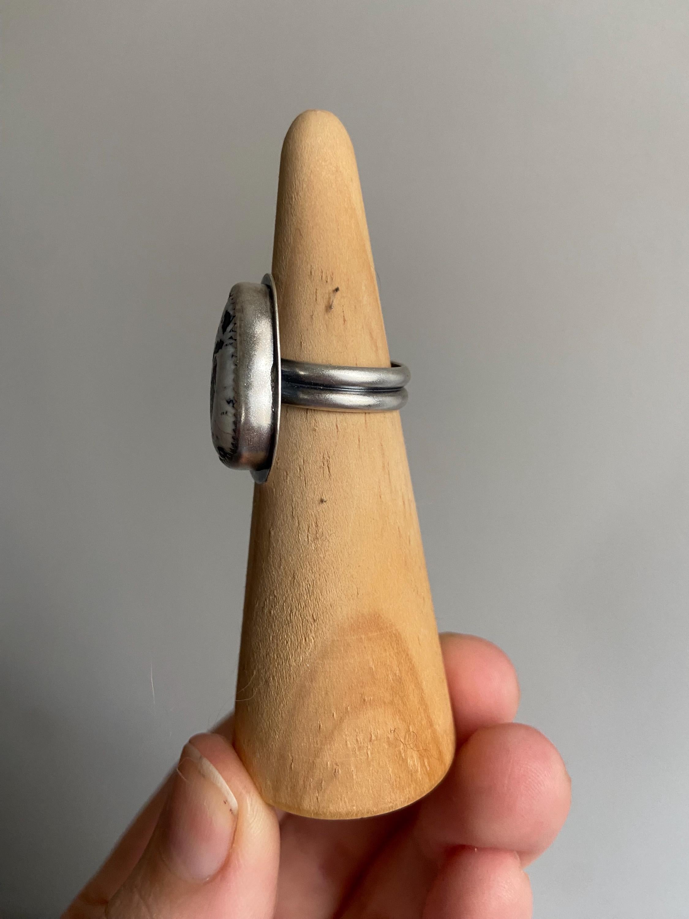White Buffalo Ring - Size 6.25