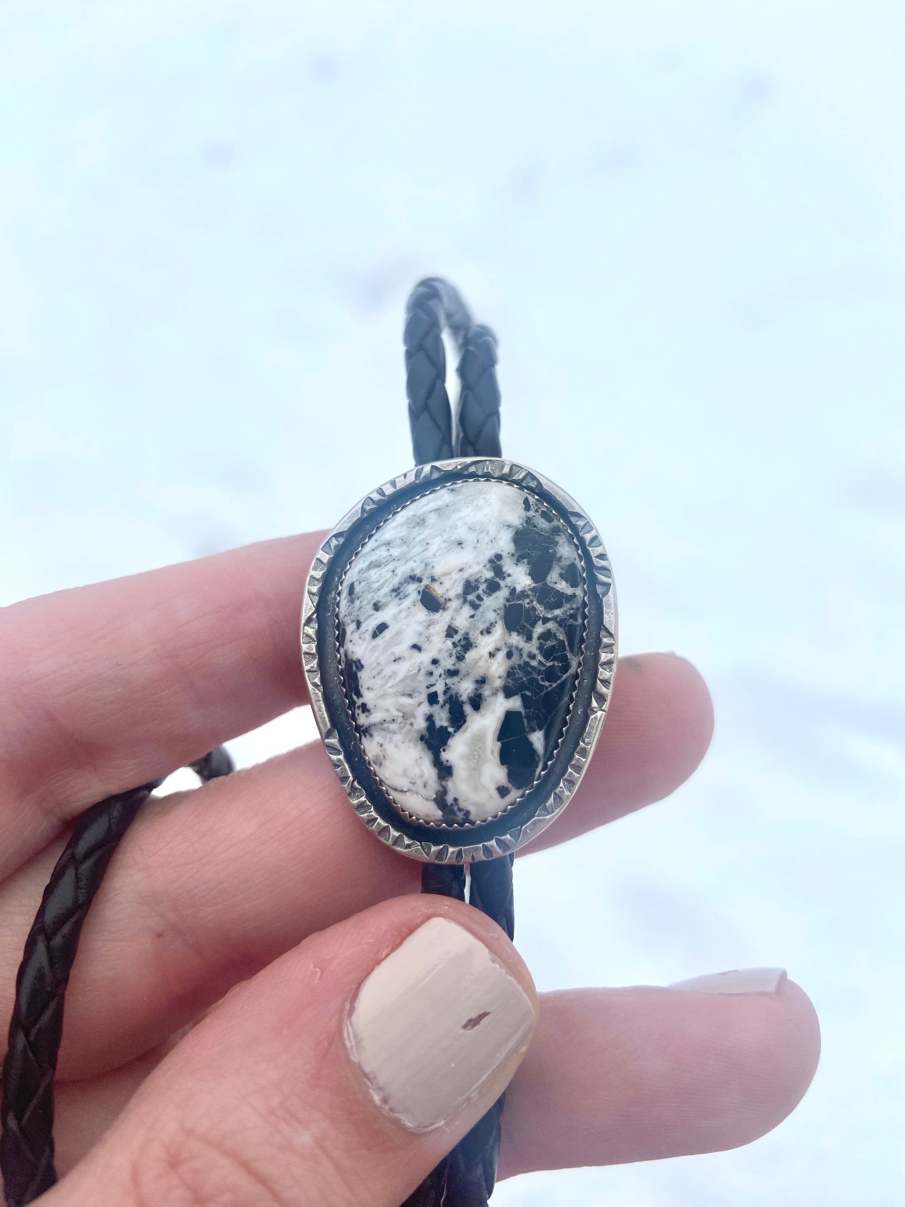 White Buffalo Bolo Tie