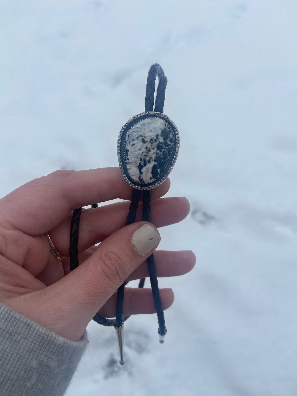 White Buffalo Bolo Tie