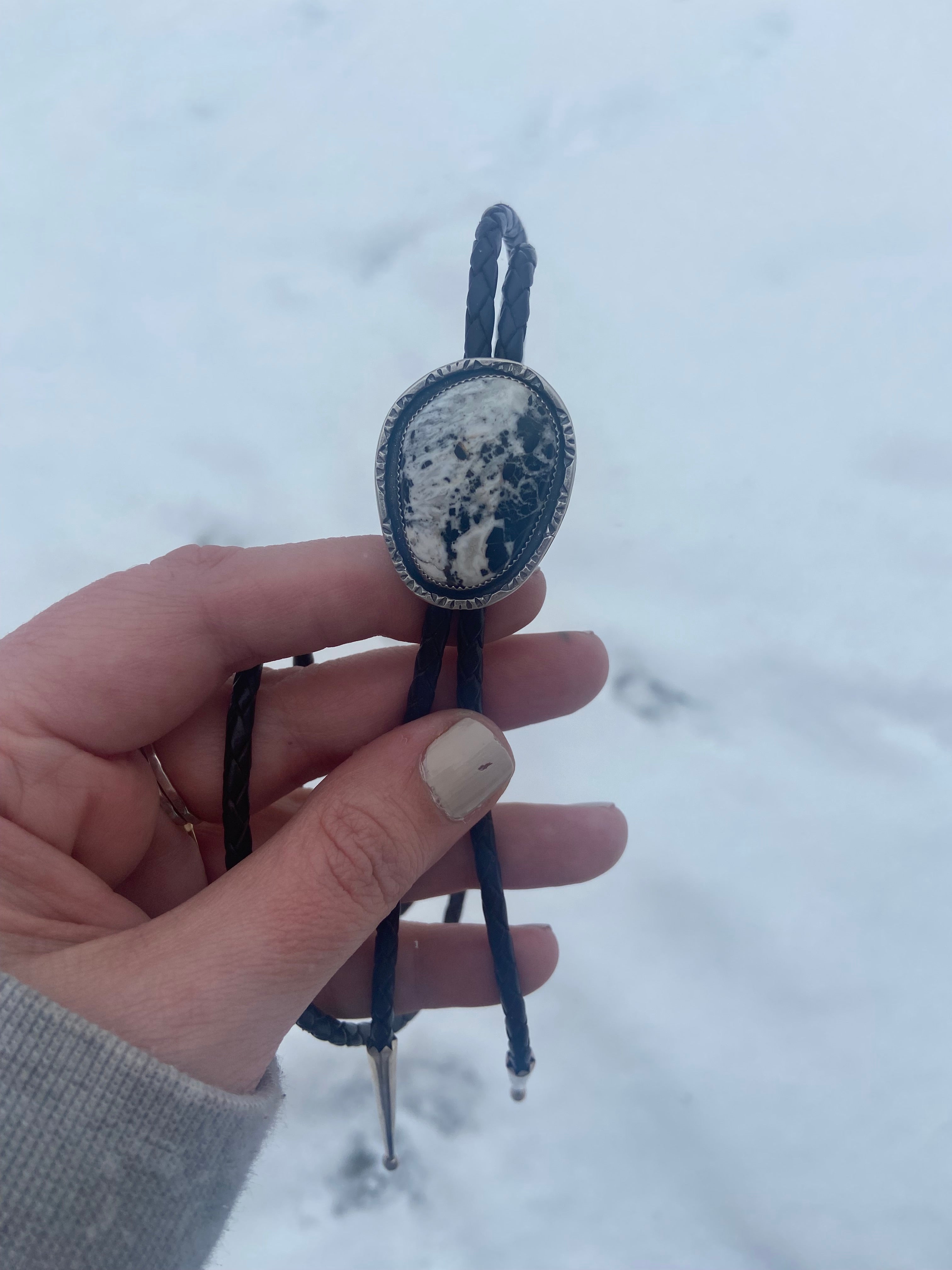 White Buffalo Bolo Tie