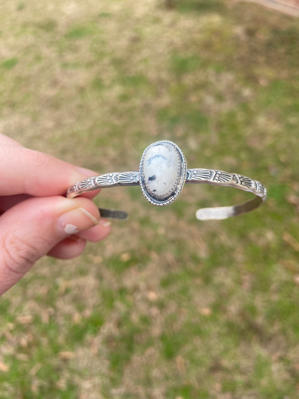 White Buffalo stacking cuff