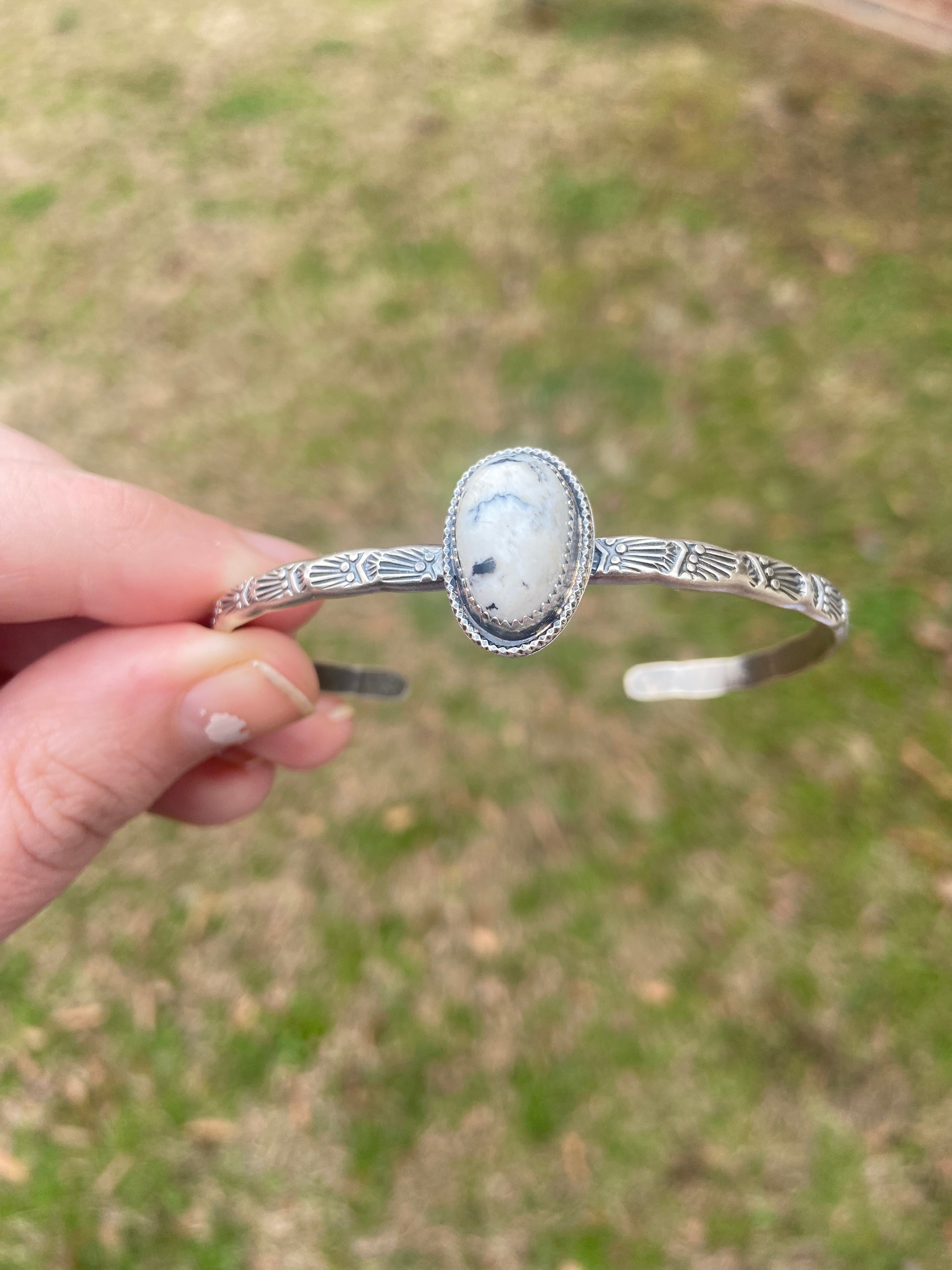 White Buffalo stacking cuff