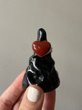 Red Jasper heart ring
