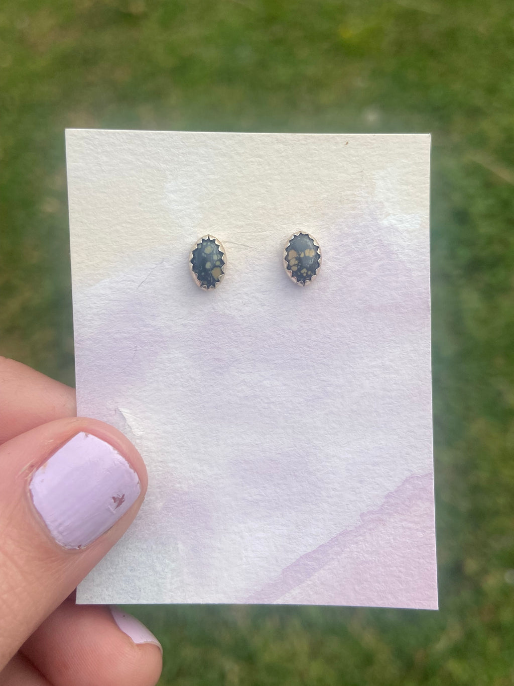 New Lander Variscite mini studs