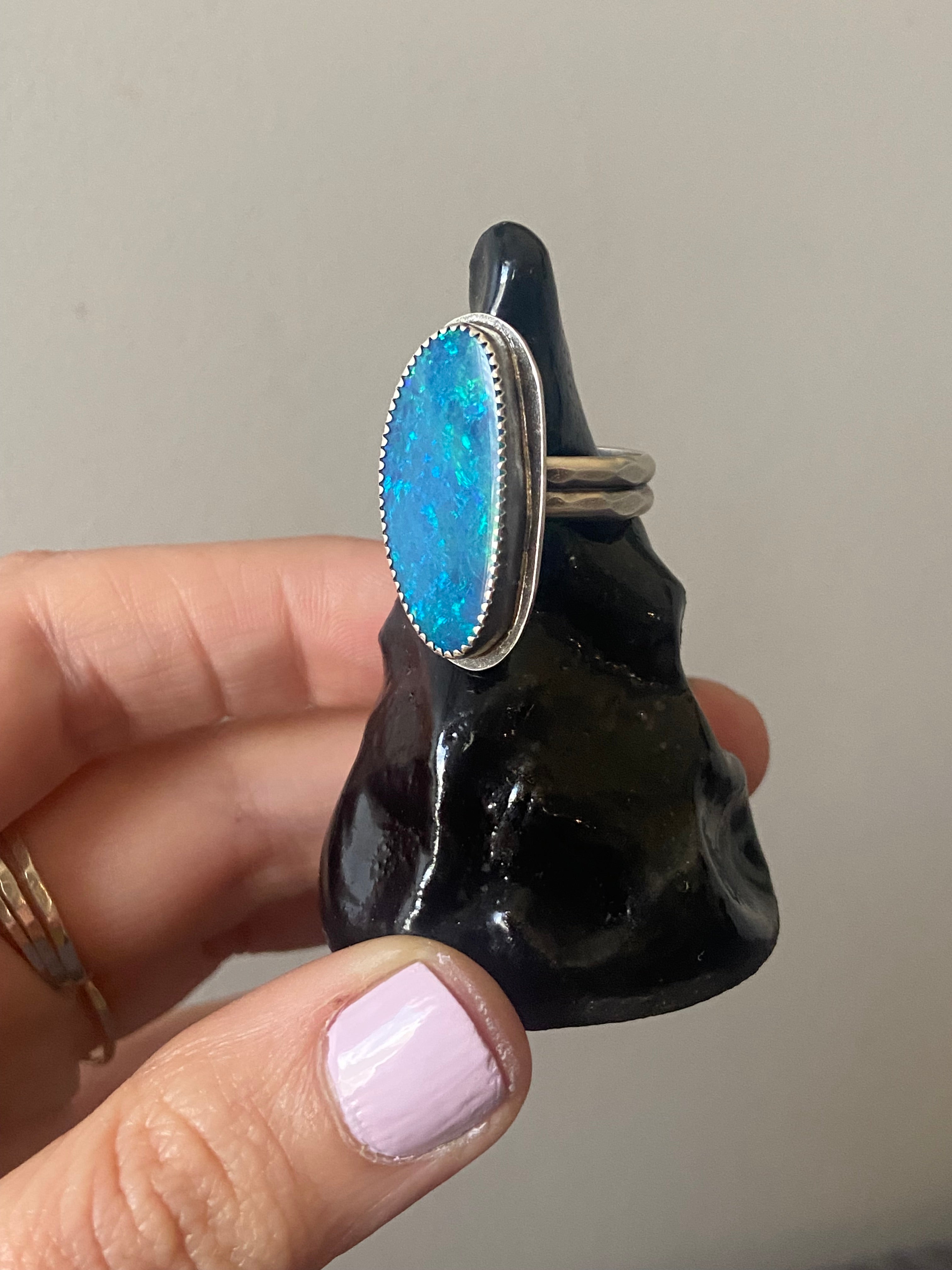 Australian Opal adjustable ring