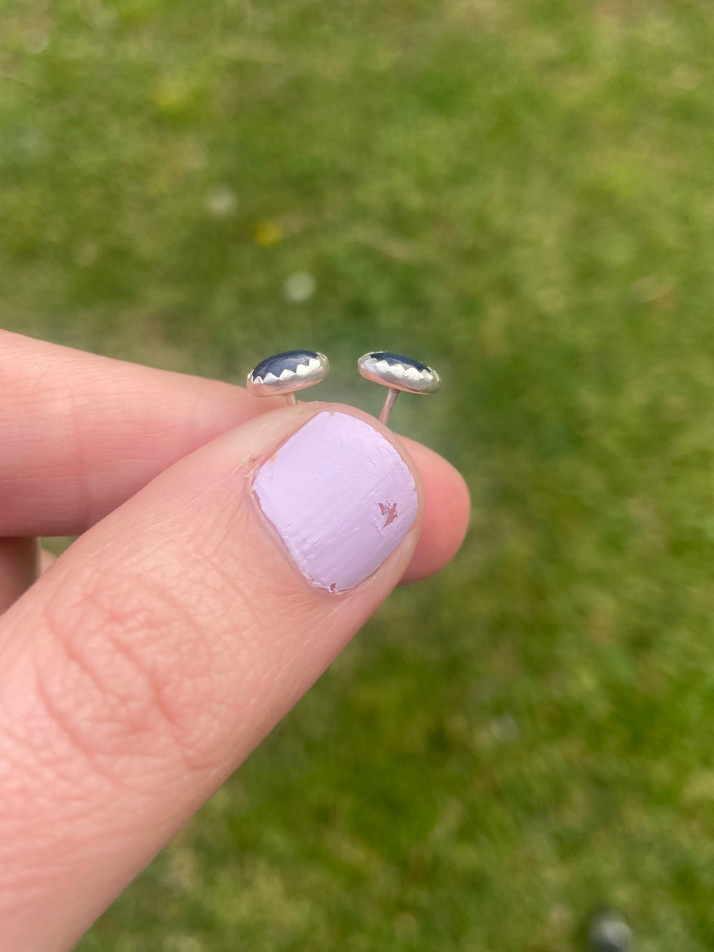 Star Sapphire mini studs