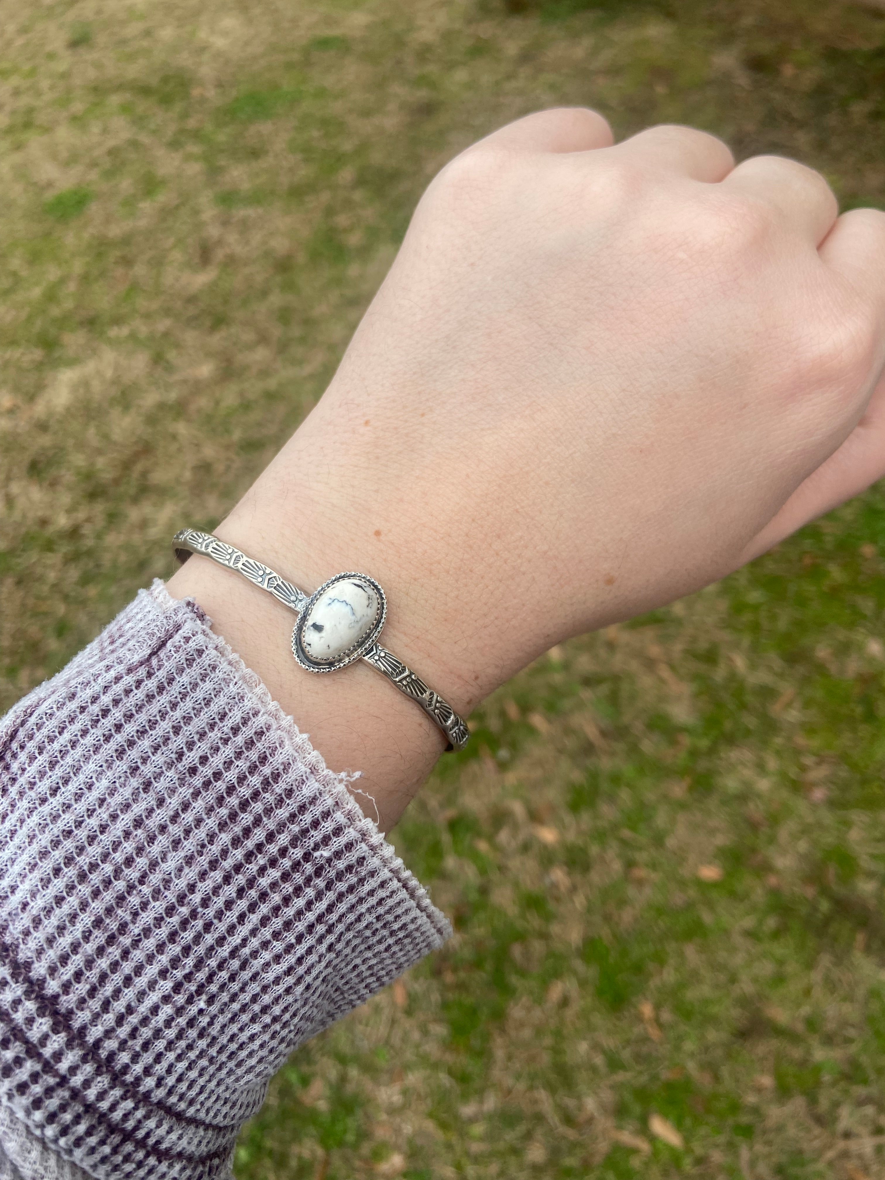 White Buffalo stacking cuff