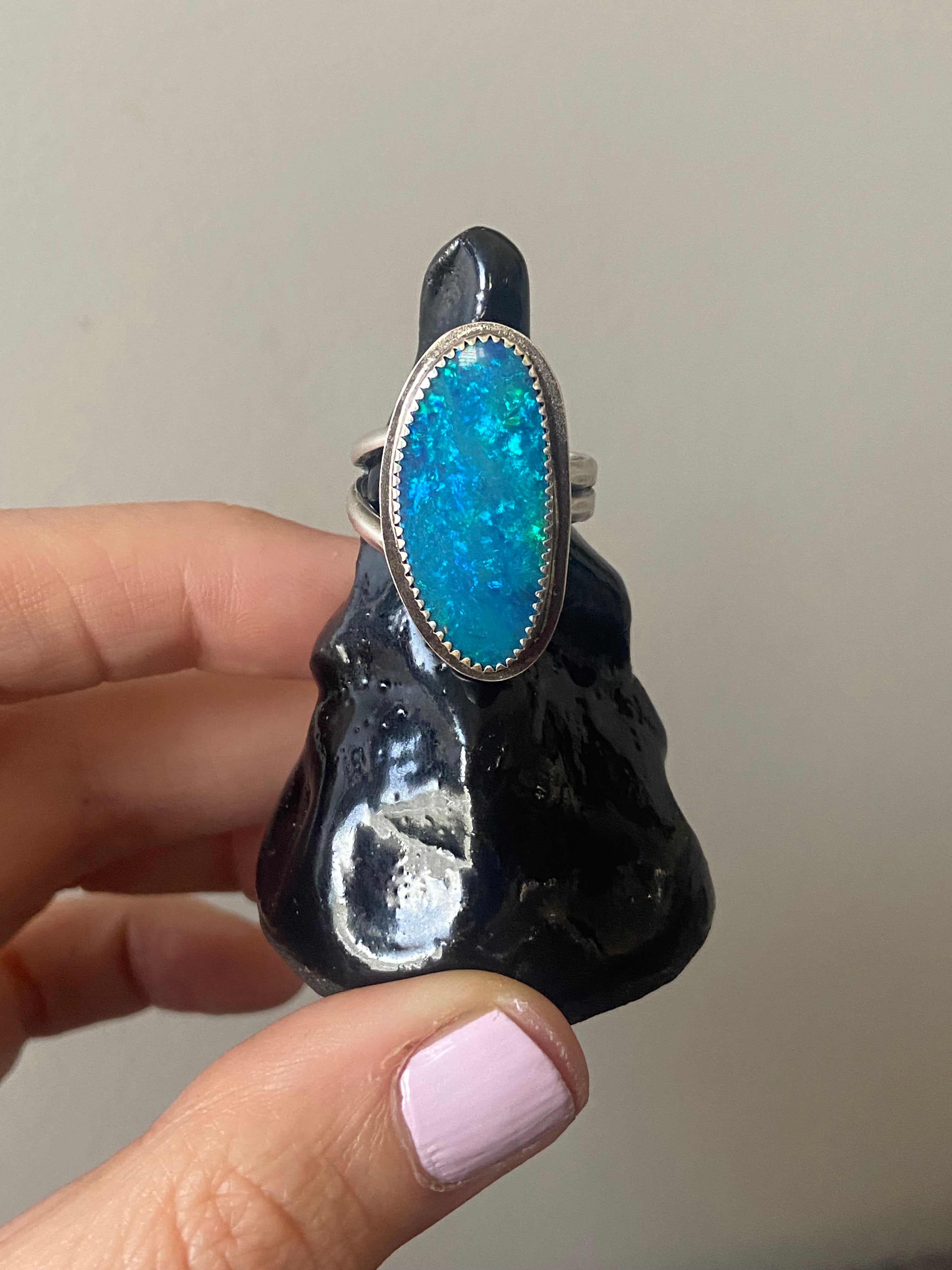 Australian Opal adjustable ring