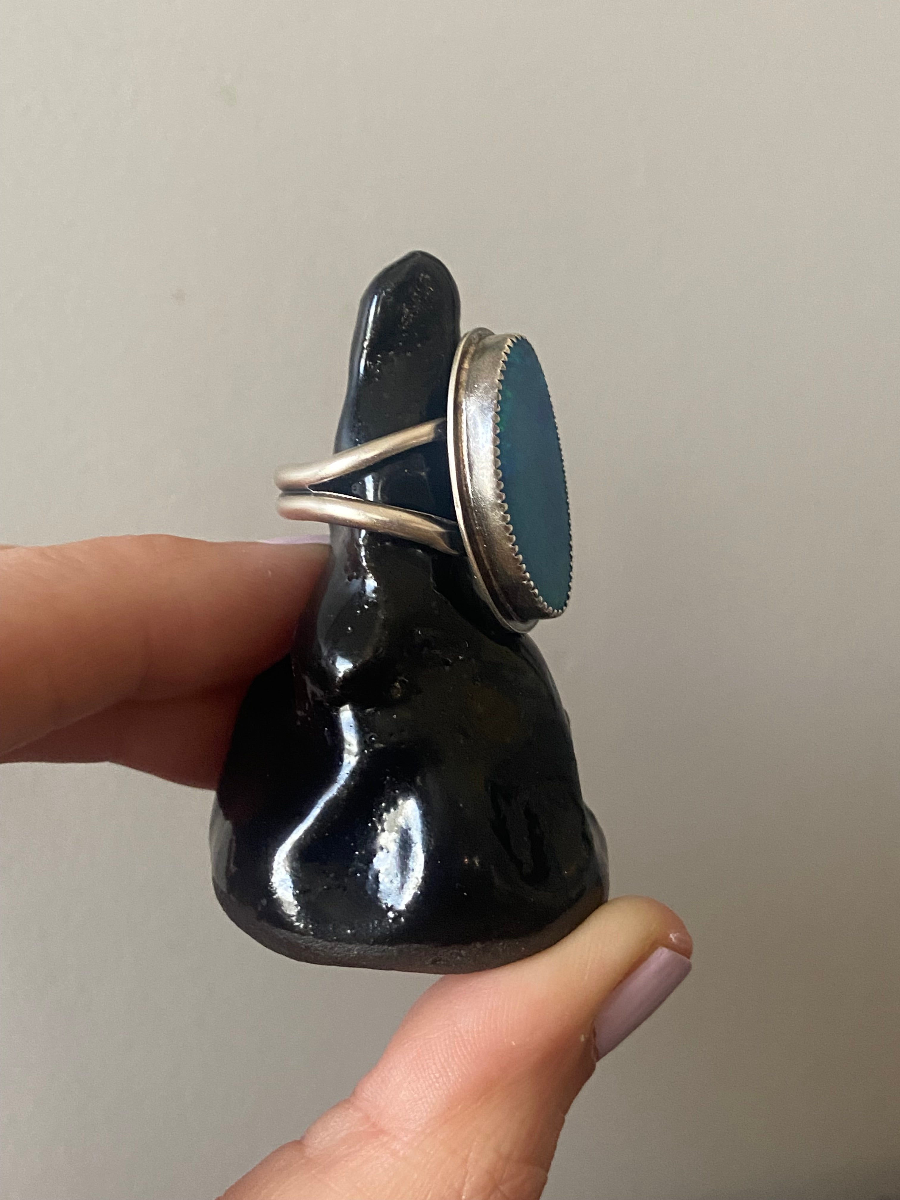 Australian Opal adjustable ring