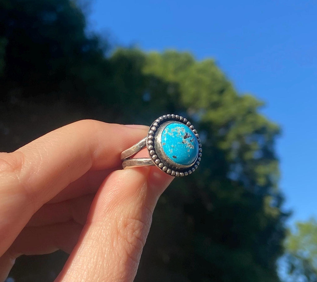 Sonoran Rose Turquoise Ring - Size 8.5