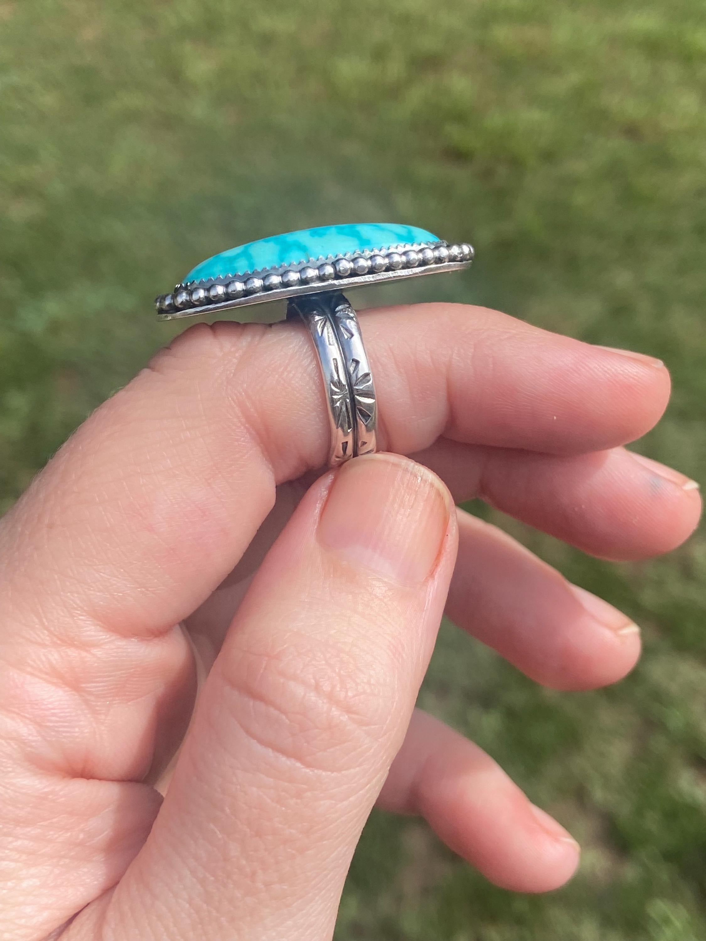 Kingman Turquoise Ring - Size 7