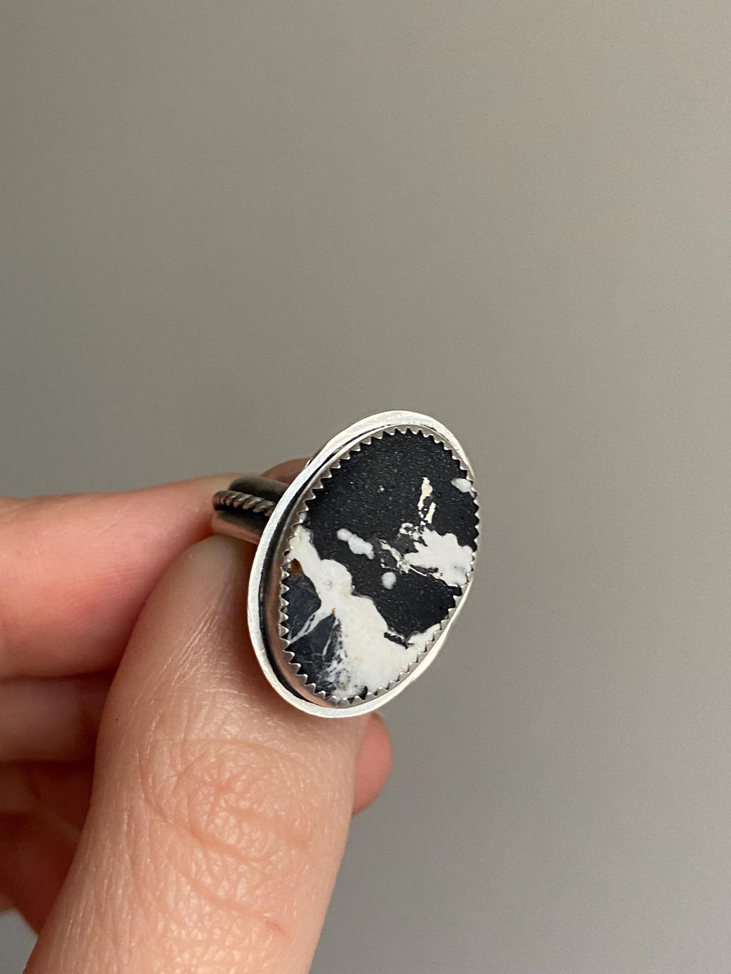 White Buffalo Ring - Size 8.5