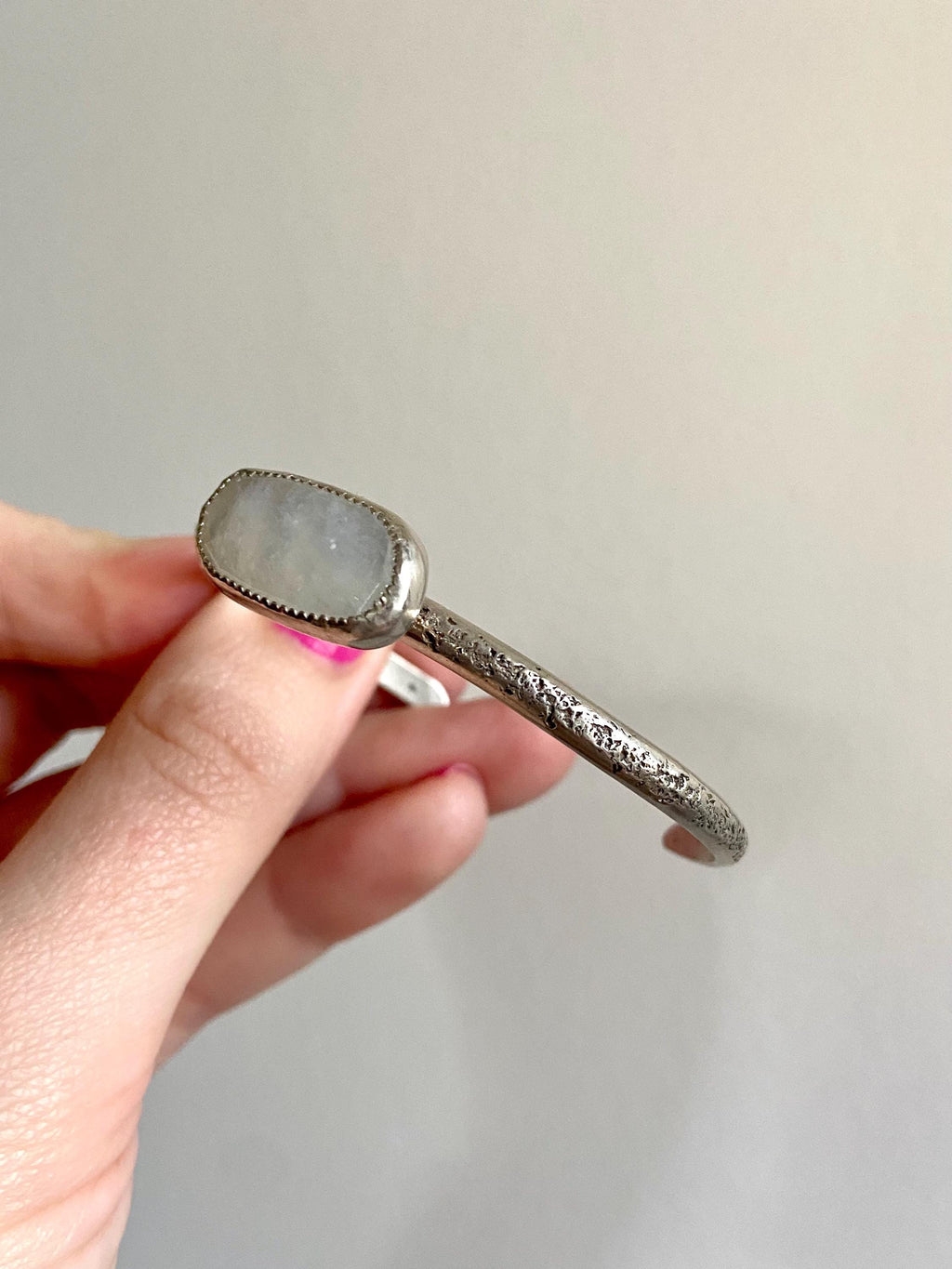 Rainbow Moonstone Cuff - Petite
