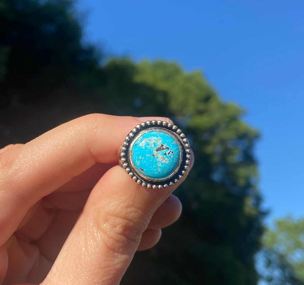 Sonoran Rose Turquoise Ring - Size 8.5