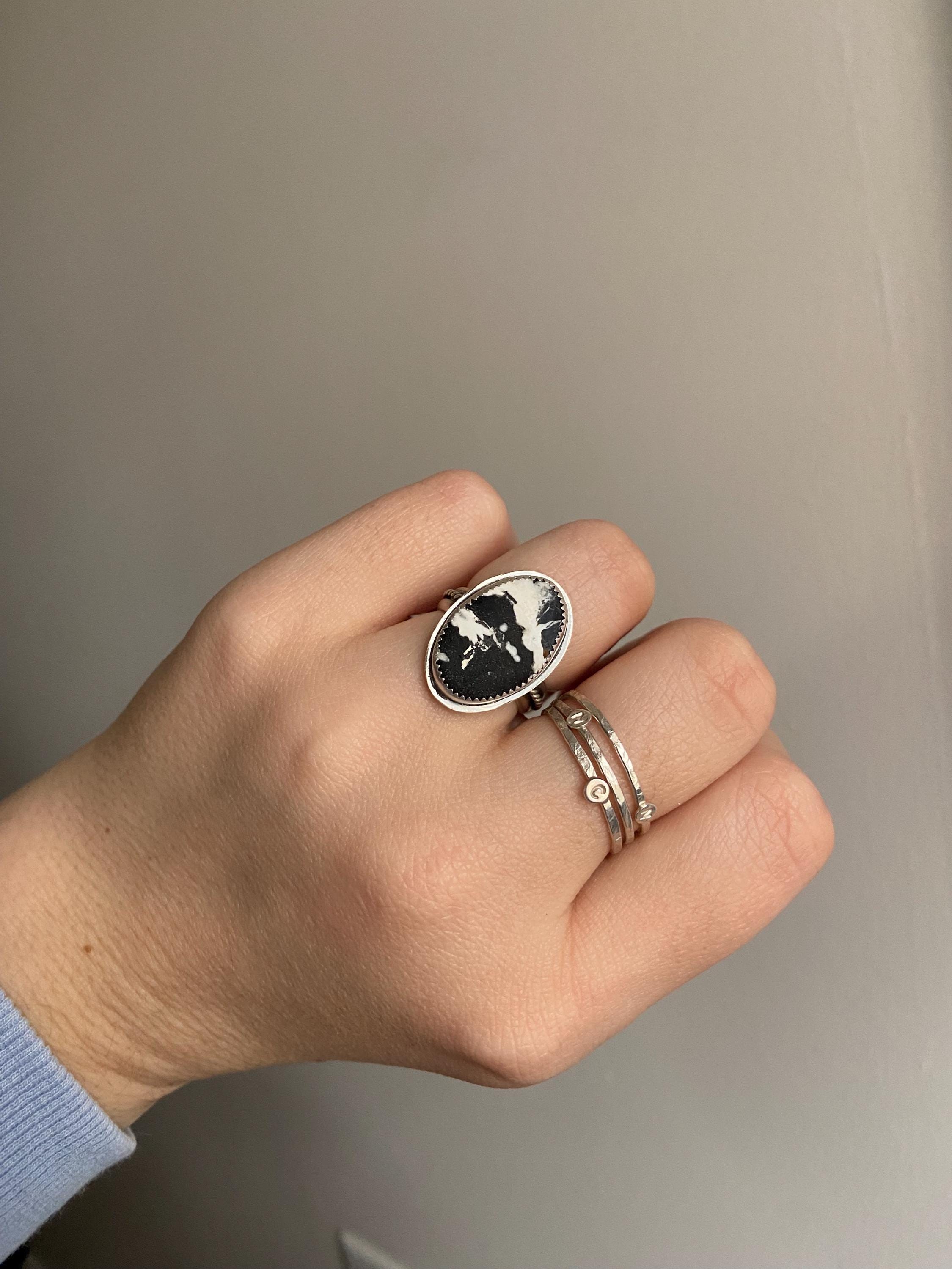 White Buffalo Ring - Size 8.5
