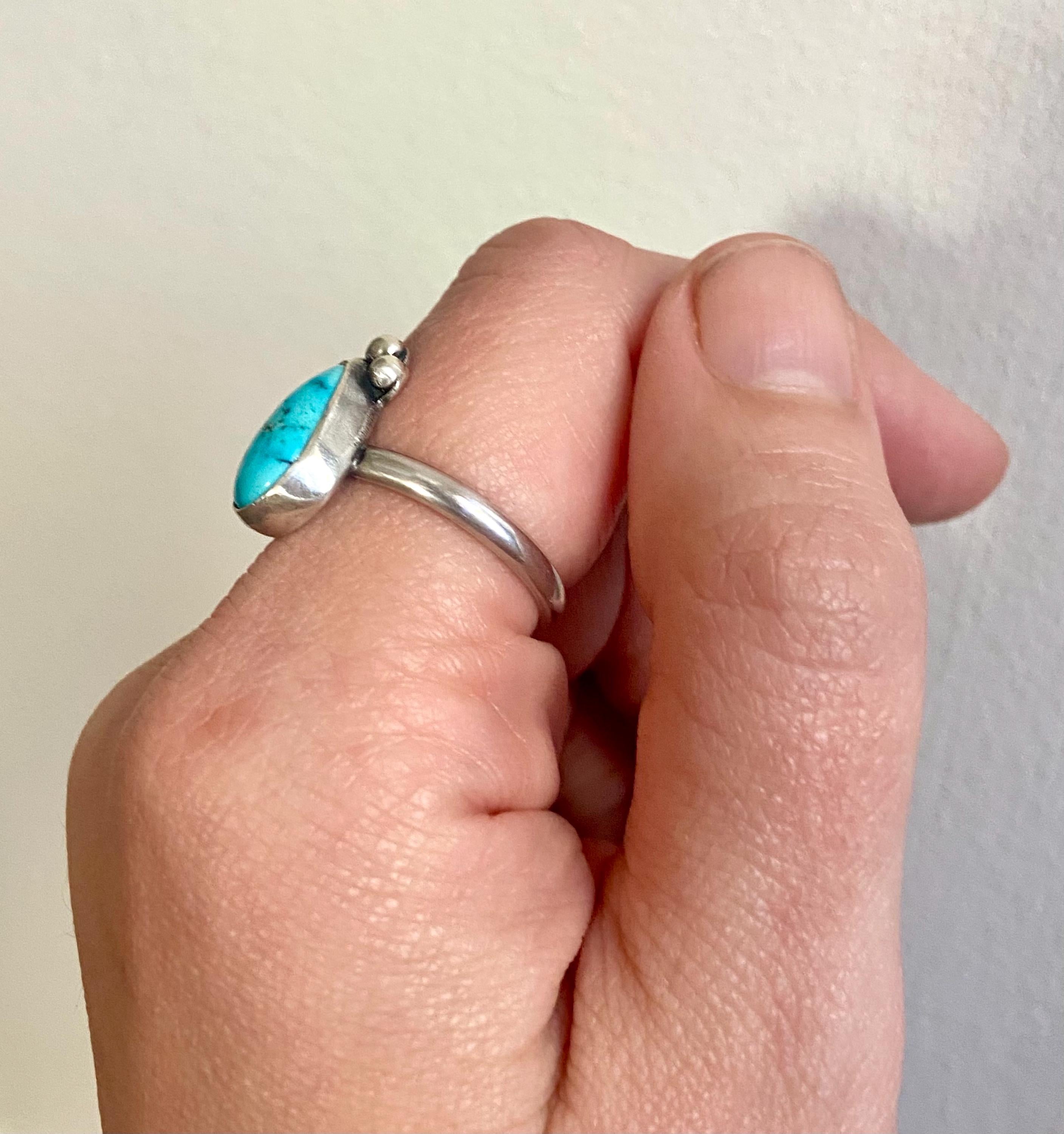 Kingman Turquoise Ring - Size 11
