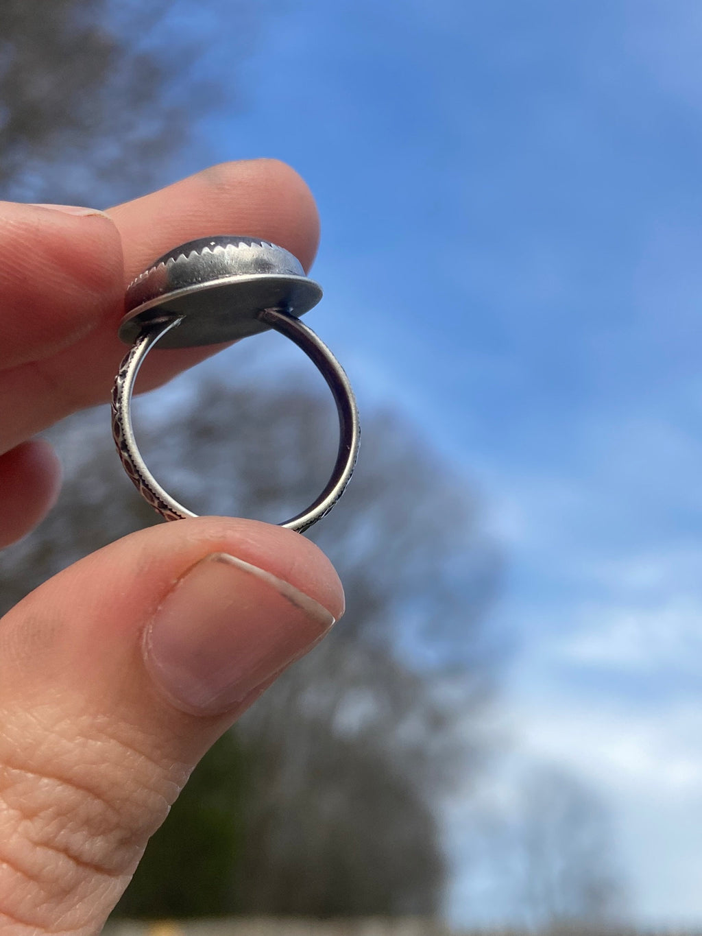 Sunset Labradorite Ring - Size 7.5