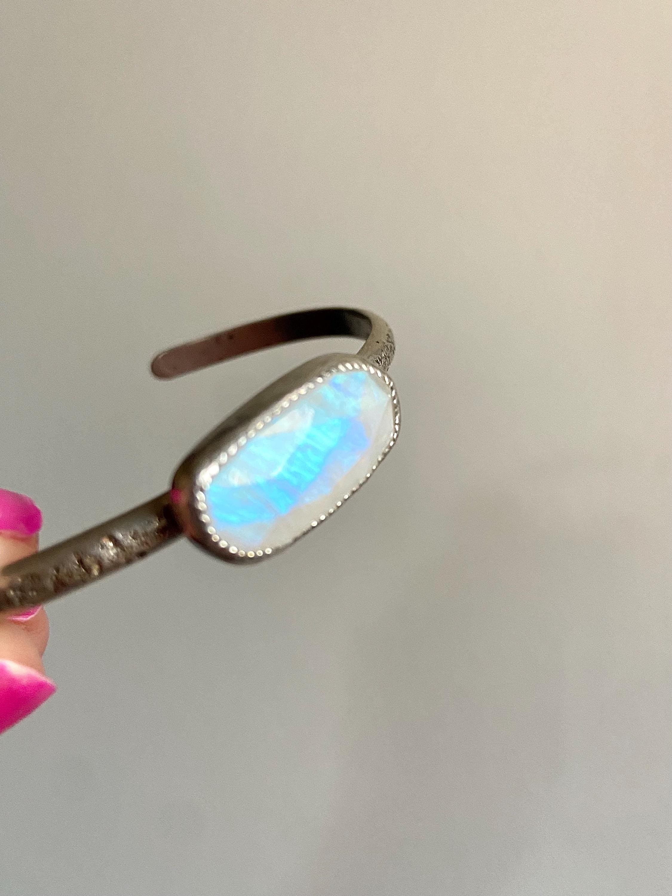 Rainbow Moonstone Cuff - Petite